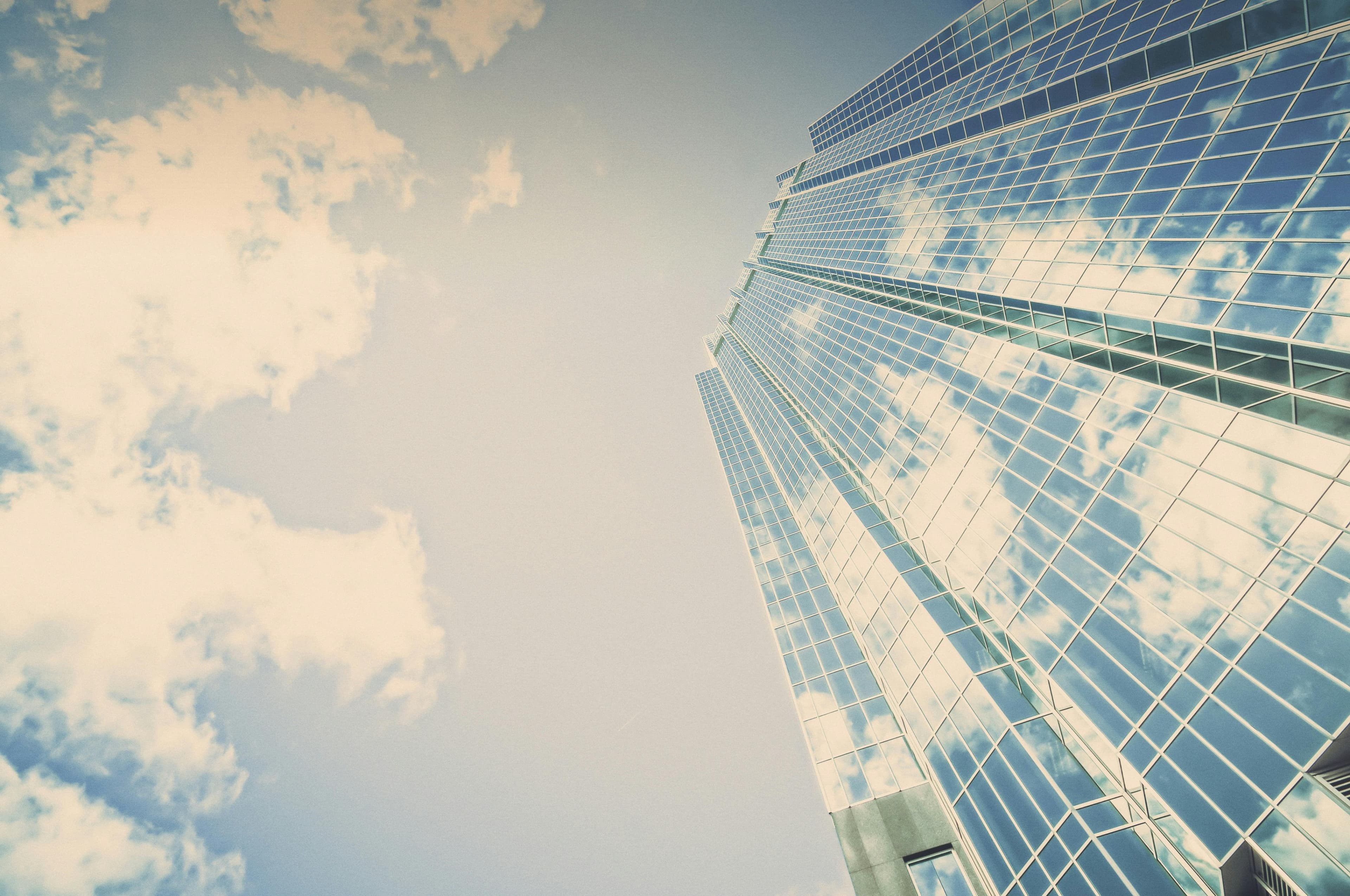 Modern office building with sky in the background